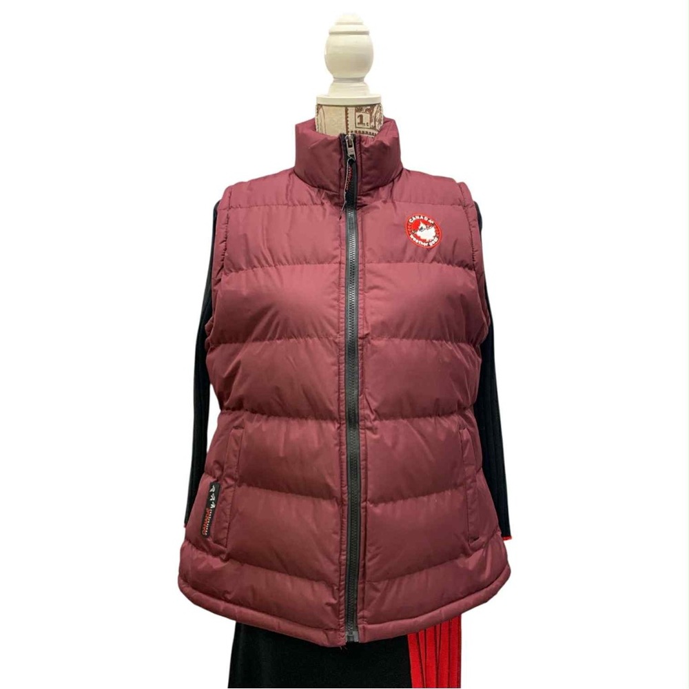 Canada Gear Maroon Puffer Vest Size L